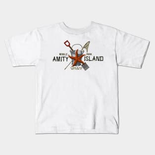 Vintage Amity Jaws Island Kids T-Shirt